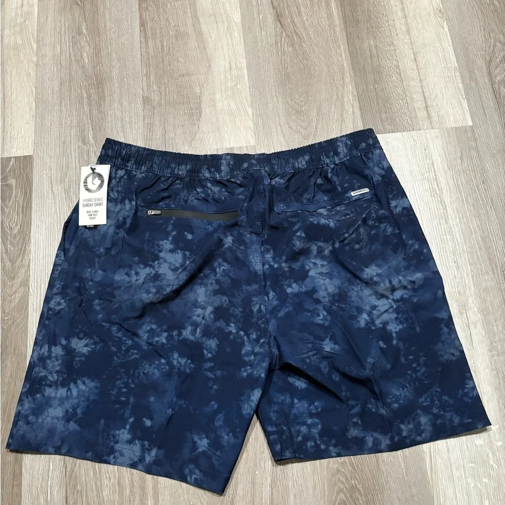 Burnside Dark Blue Tie-Dye Board Shorts